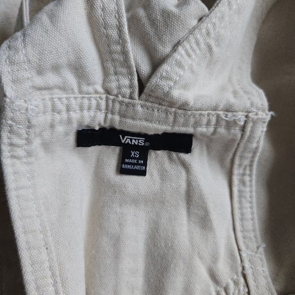 Vans Cotton Stryker Overalls Women Workwear Inspired Patches Cream New 102025 - Picture 11 of 13